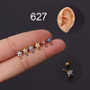 Flower 316L Surgical Stainless Steel Micro Pave Cubic Zirconia Cartilage Earrings WG558ED-05-1