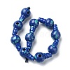 Synthetic Chrysocolla 3-Hole Guru Bead Strands G-K149-46-2