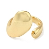 Rack Plating Brass Blank Teardrop Open Cuff Rings X-RJEW-E290-03G-2