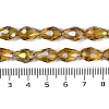 Transparent Electroplate Glass Beads Strands X-EGLA-N013-T10mm-B08-4
