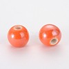Pearlized Handmade Porcelain Round Beads X-PORC-S489-6mm-M-2