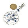 Alloy with Resin Evil Eye Pendant Decoration HJEW-JM01473-05-3