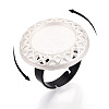 Adjustable Alloy & Iron Bezel Cup Ring Base with Rotatable Tray MAK-T012-05S-4
