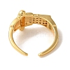 Brass Micro Pave Cubic Zirconia Cuff Rings for Women RJEW-G325-09G-3