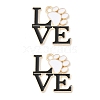 Alloy Enamel Paw Print Pendants ENAM-I062-01KCG-03-1