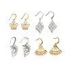 304 Stainless Steel Dangle Earrings EJEW-L209-04M-1