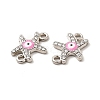 Evil Eye Alloy Enamel Connector Charms PALLOY-I217-13P-3