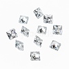 Square Shaped Cubic Zirconia Pointed Back Cabochons ZIRC-R008-10x10-02-1