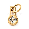 304 Stainless Steel Rhinestone Pendants RB-CBA324D-01G-08-1
