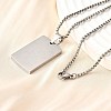 304 Stainless Steel Blank Pendant Necklaces NJEW-P329-04C-P-3