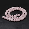 Natural Madagascar Rose Quartz Beads Strands G-K285-33-12mm-01-2