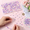 500Pcs Rubberized Style Imitated Silicone Acrylic Beads OACR-SP0001-33B-3