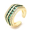 Rack Plating Brass Open Cuff Rings RJEW-R138-05G-3