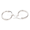 Rhodium Plated 925 Sterling Silver Hoop Earrings JE835A-02-2