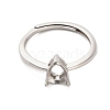 Rhodium Plated 925 Sterling Silver Adjustable Ring Components STER-NH0016-01A-P-2