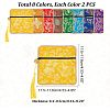 HOBBIESAY 16Pcs 8 Colors Chinese Brocade Tassel Zipper Jewelry Bag Gift Pouch ABAG-HY0001-02-2