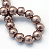 Baking Painted Pearlized Glass Pearl Round Bead Strands HY-Q003-12mm-78-4
