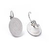 Tarnish Resistant Religion Theme 304 Stainless Steel Leverback Earrings EJEW-I239-06A-P-2