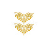 Ethnic Style Polyester Metallic Thread Embroidery Iron on Applique Patch PATC-WH0005-67A-7