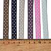 18 Yards 6 Colors Polyester Polka Dot Ribbon SRIB-C001-B05-4