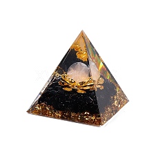 Orgonite Pyramid Resin Display Decorations DJEW-I017-01G