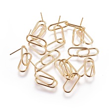 Brass Stud Earring Components KK-L180-027G-NF