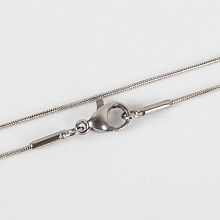 304 Stainless Steel Snake Chain Necklace Making STAS-P045-11P