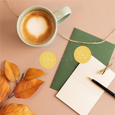 Self Adhesive Gold Foil Embossed Stickers DIY-WH0211-290-1