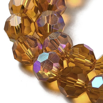 Electroplate Transparent Glass Beads Strands EGLA-A035-T10mm-L04-1
