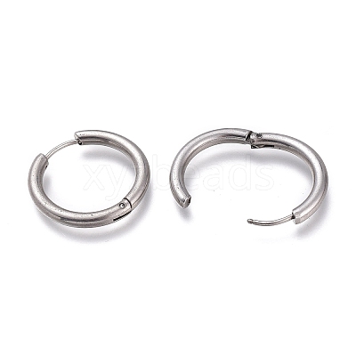 Tarnish Resistant 201 Stainless Steel Huggie Hoop Earrings EJEW-L256-05F-P-1