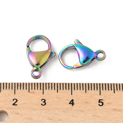 304 Stainless Steel Lobster Claw Clasps STAS-T065-13mm-34RC-1