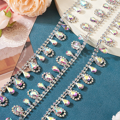 1 Yard Iron Rhinestone Strass Chains FIND-PJ0001-44B-1