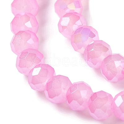 Baking Electroplate Glass Beads Strands DGLA-A039-J10mm-B18-1