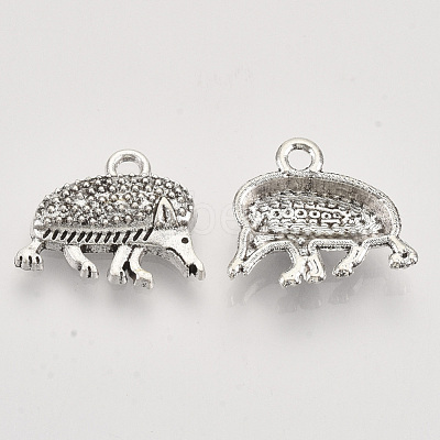 Tibetan Style Alloy Pendants TIBEP-T009-08AS-RS-1