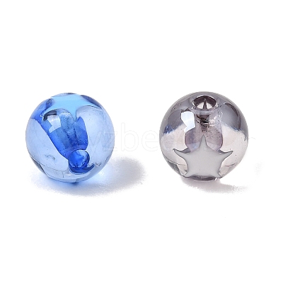 UV Plating Transparent Acrylic Enamel Beads AC-CBA0D47-07-1