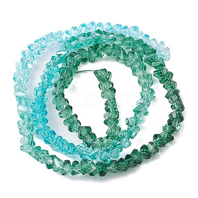 Transparent Baking Paint Glass Bead Strands GLAA-YW0003-17C-1