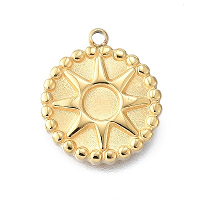 304 Stainless Steel Pendant Cabochon Settings STAS-H233-22G-1
