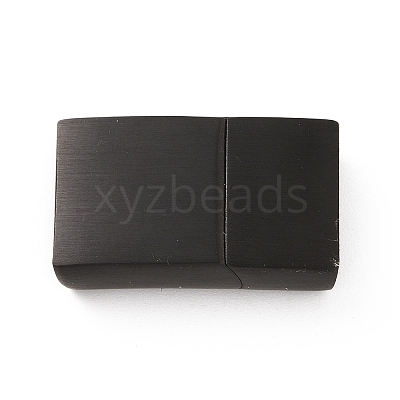 Ion Plating(IP) 304 Stainless Steel Rectangle Magnetic Clasps with Glue-in Ends STAS-E089-42B-A-1