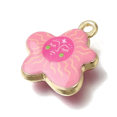 Printed Brass Pendants KK-CBAE379-02G-E-1