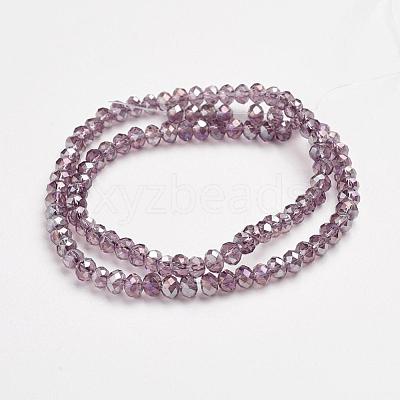 Electroplate Glass Beads Strands X-EGLA-D020-3x2mm-81-1