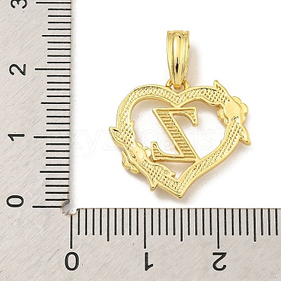 Heart Brass Pendants KK-I714-04G-Z-1