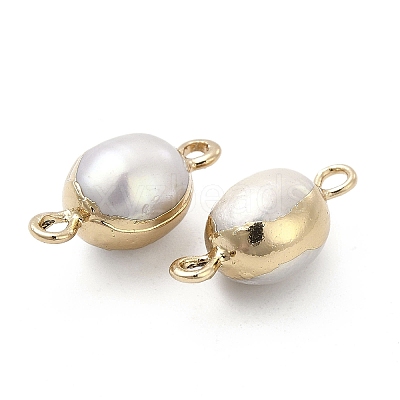 Natural Pearl Connector Charms PEAR-P004-50G-1