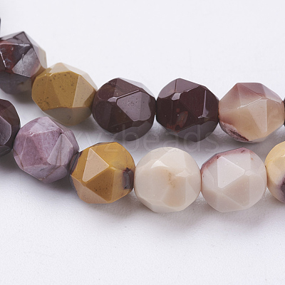 Natural Mookaite Beads Strands G-J376-53A-6mm-1