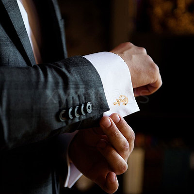 4 Pairs Alloy Cufflinks FIND-CA0011-40KCG-1
