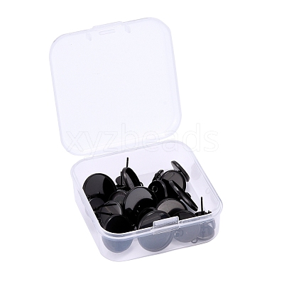 24Pcs 6 Size304 Stainless Steel Stud Earring Settings STAS-ZZ0001-02EB-1