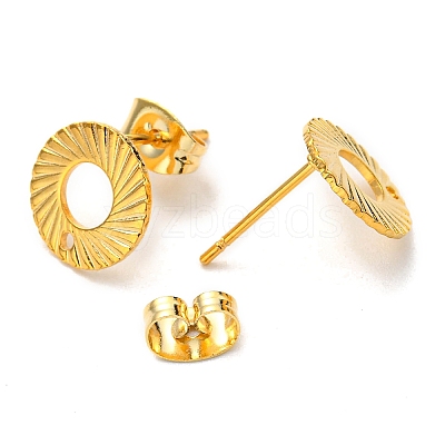 201 Stainless Steel Stud Earrings Finding X-STAS-B045-13G-A-1