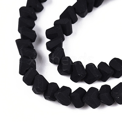Frosted Opaque Glass Beads Strands GLAA-N017-4mm-01-1