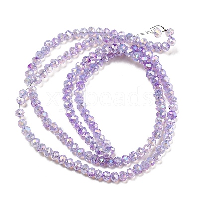 Transparent Baking Paint Glass Beads Strands DGLA-F002-02B-03-1