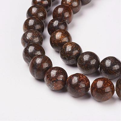 Natural Bronzite Beads Strands G-D169-01-6mm-1