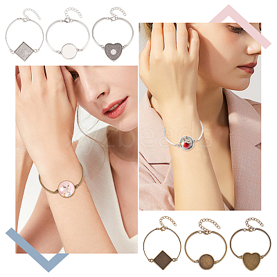 DIY Blank Dome Alloy Bracelet Making Kits DIY-GO0002-22-1